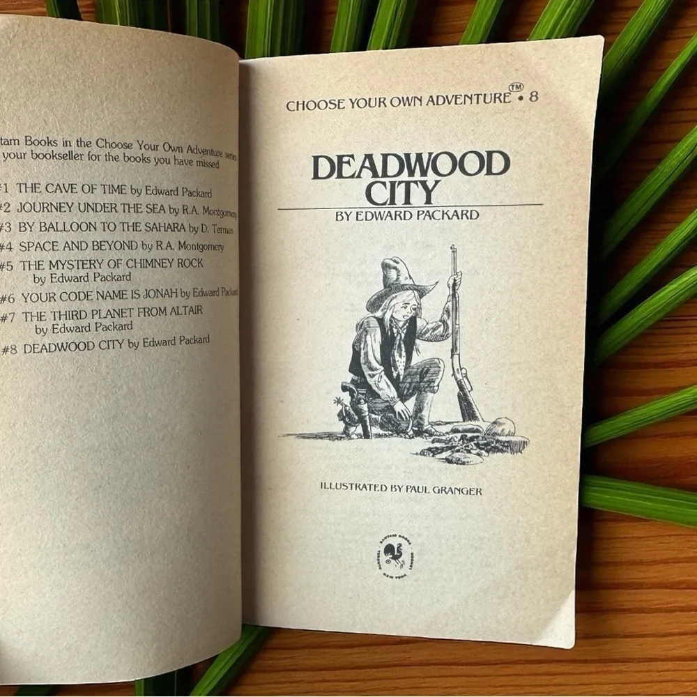 Vintage 1980 Choose Your Own Adventure #8: Deadwood City by Edward Packard